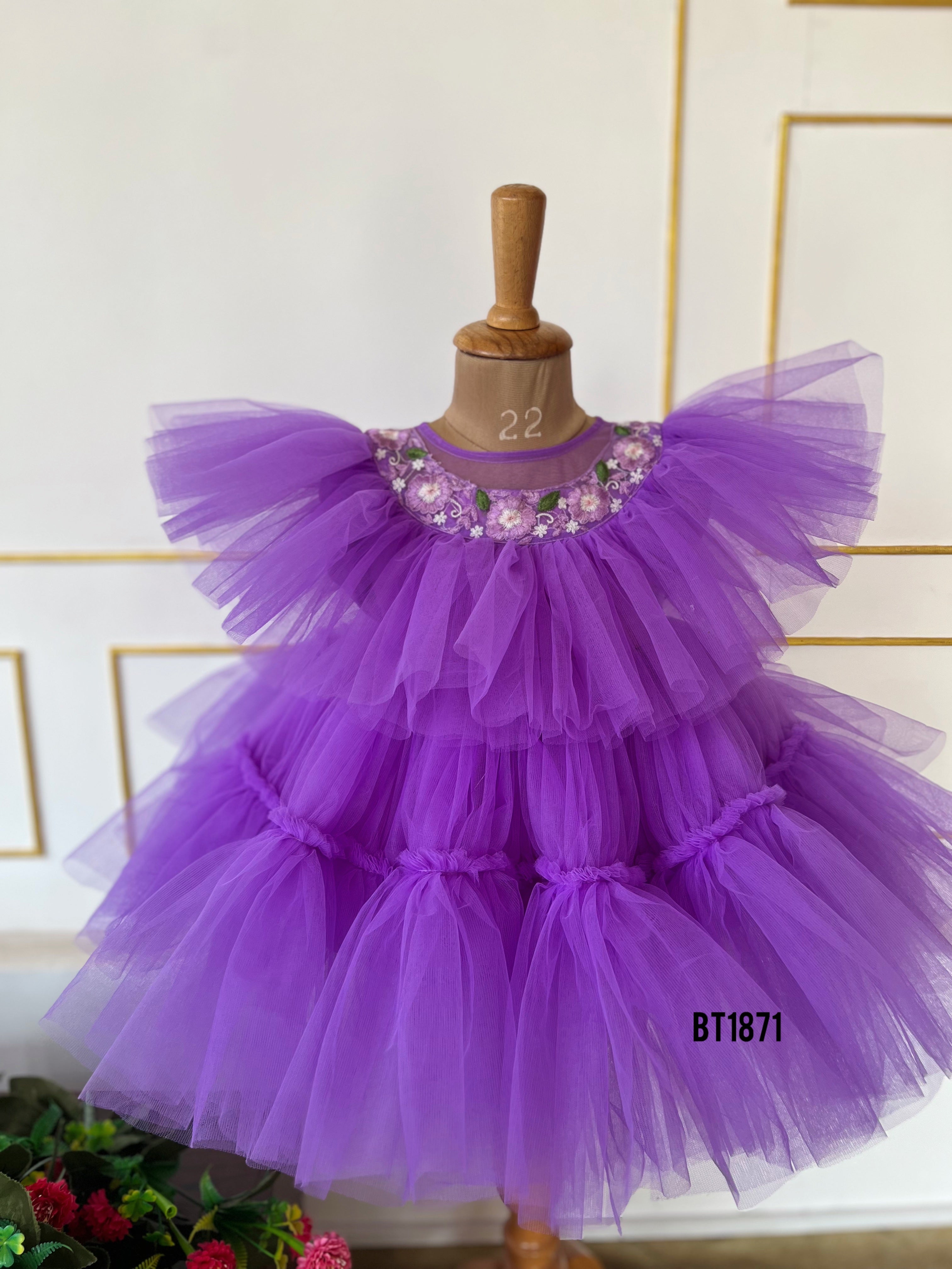 BT1871 Enchanted Lavender - Baby's Frolic Flare Dress