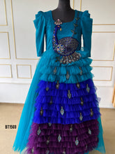 Load image into Gallery viewer, BT1569 Majestic Peacock - Royal Twirls Mother & Daughter Ensemble