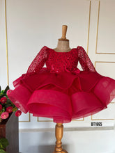 Load image into Gallery viewer, BT1865 Ruby Rhapsody: Red Sequin Enchantment Gown