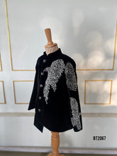 Load image into Gallery viewer, BT2067 🖤 Little Royal in Eagle Velvet Charm Party Wear For Boys 🖤
