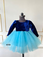 Load image into Gallery viewer, BT1754 Royal Velvet & Whisper Tulle Dress for Tiny Fashionistas