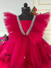 Load image into Gallery viewer, BT1593 Ruby Radiance: Your Little Gem's Perfect Party Dress