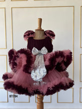 Load image into Gallery viewer, BT1784 Twilight Sparkle Festive Dress - Bordeaux Bliss
