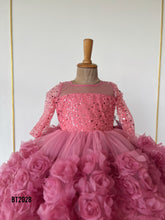 Load image into Gallery viewer, BT2028 🌹 Blush Rose Princess Dress – Perfect for Your Little Star 🌹