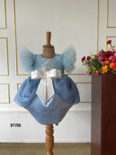 Load image into Gallery viewer, BT1768 Sky Blue Tulle Party Dress with Sparkling Swan Appliqué