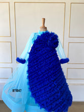 Load image into Gallery viewer, BT1847 Azure Blossom Tulle Party Dress for Little Princesses