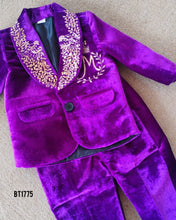 Load image into Gallery viewer, BT1775 Regal Purple Velvet Suit for Little Gentlemen
