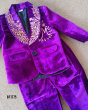 Load image into Gallery viewer, BT1775 Regal Purple Velvet Suit for Little Gentlemen