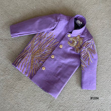 Load image into Gallery viewer, BT2294 🦁 Majestic Prince Sherwani – Roar in Style! 💜✨