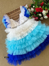 Load image into Gallery viewer, BT1760 Sapphire Serenity Layered Gown - Seraphic Skies Edition"