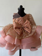 Load image into Gallery viewer, BT1684 Golden Glimmer Celebration Dress - Baby's Glamourous Debut!