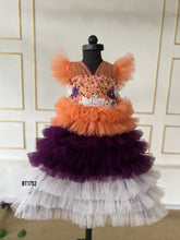 Load image into Gallery viewer, BT1752 Sunset Swirl Embellished Dress for Little Princesses