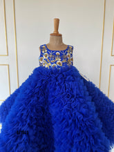 Load image into Gallery viewer, BT1903 Royal Blue Blossom: Luxurious Baby Party Dress