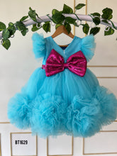 Load image into Gallery viewer, BT1629 Aquatic Whimsy: A Tulle Dream in Ocean Blue for Little Darlings
