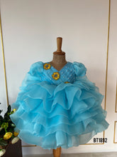 Load image into Gallery viewer, BT1892 Sky Blossom Ruffle Gown
