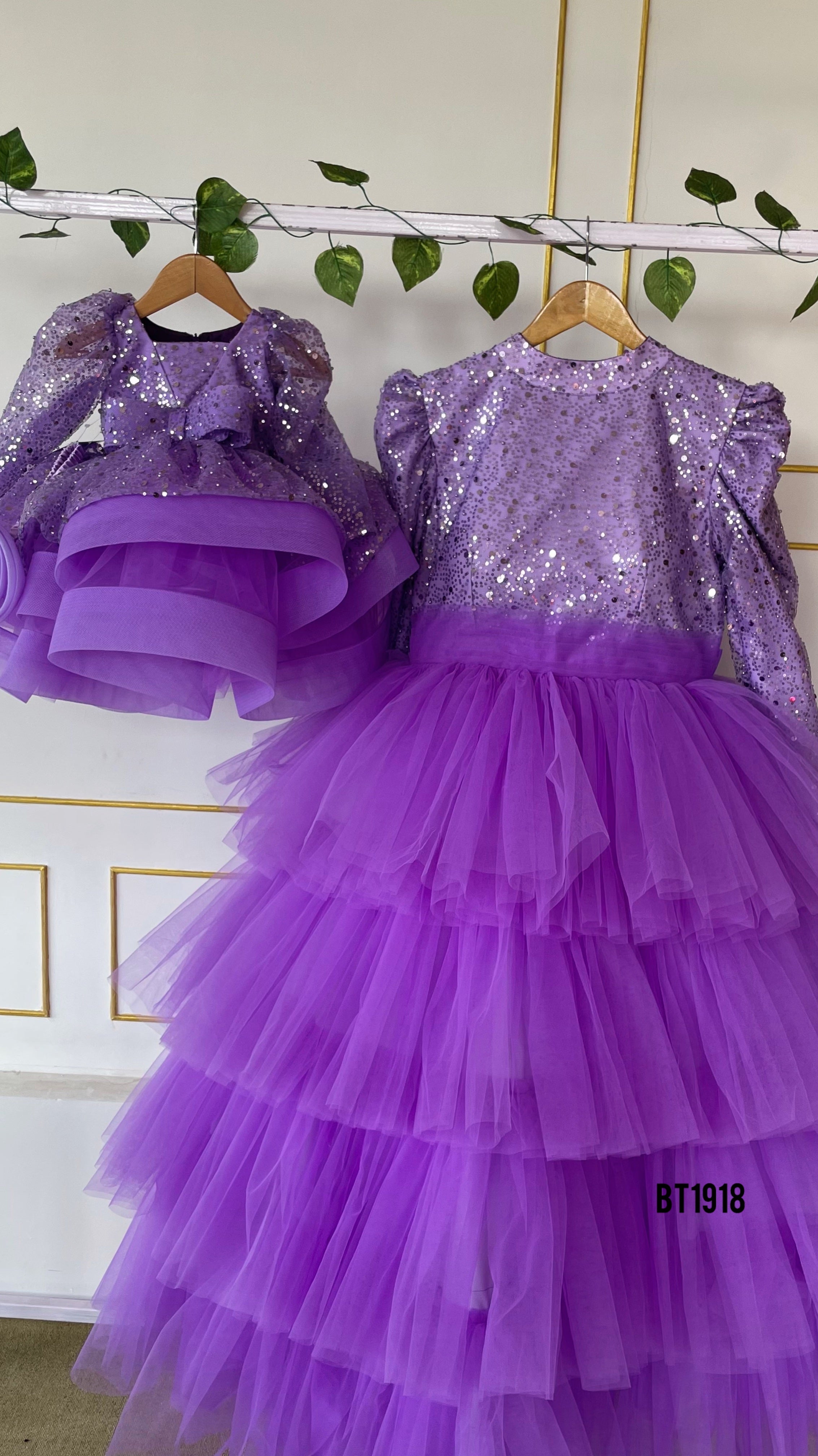 BT1918 Lavender Love - Mom & Baby Combo Dress