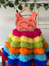 Load image into Gallery viewer, BT1560 Sunrise Sparkle Dress - A Joyful Splash of Color for Little Celebrants!
