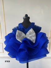 Load image into Gallery viewer, BT1638 Sapphire Splendor Party Gown - A Royal Twist on Celebration