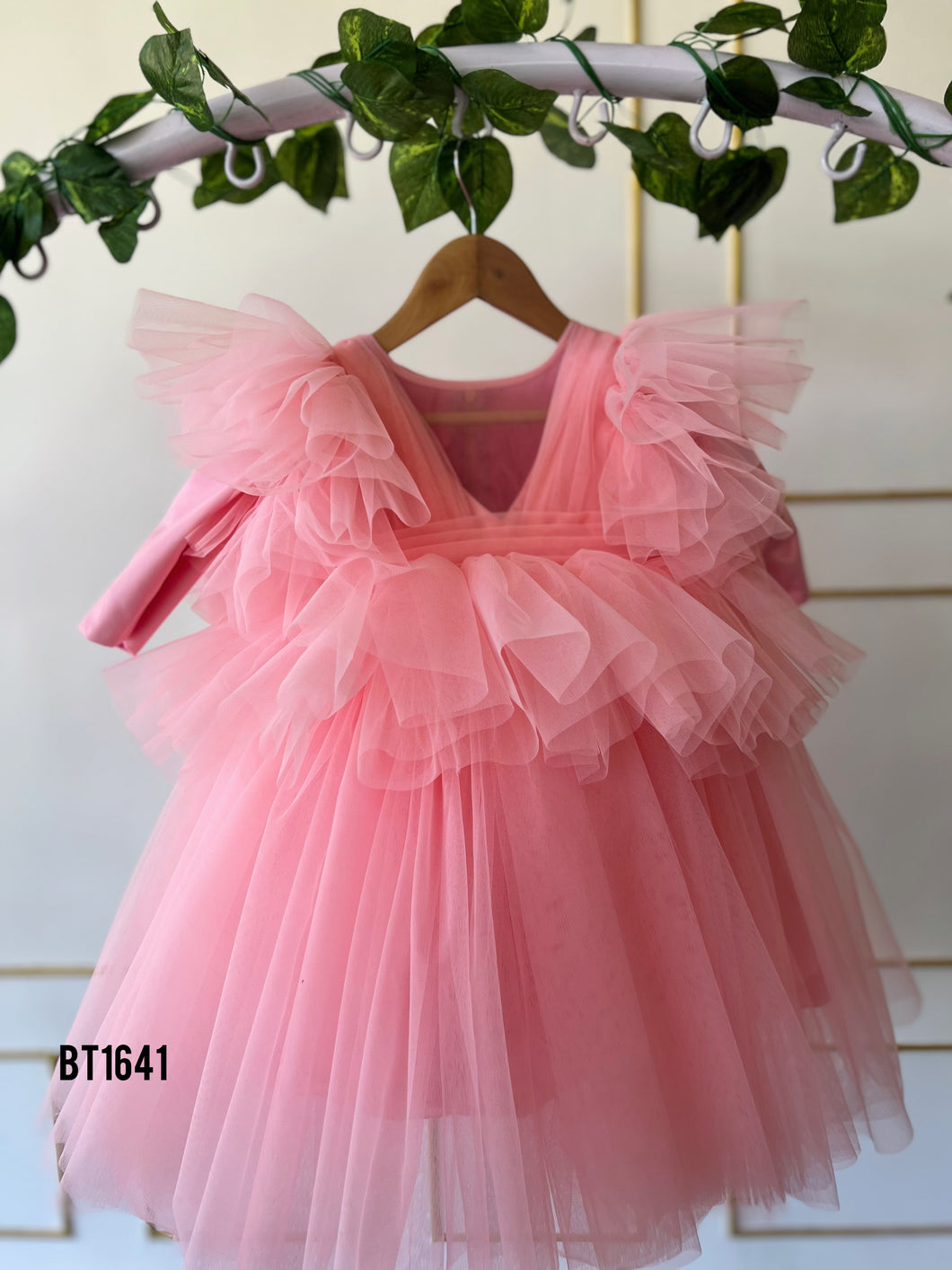 BT1641 Enchanted Pink Ruffle Gala Dress for Little Charms
