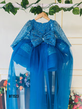 Load image into Gallery viewer, BT1523 Azure Elegance Gown Oceanic Whispers for Your Little Princess