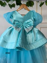 Load image into Gallery viewer, BT1612 Aqua Elegance: Enchanting Butterfly Gown for Tiny Trendsetters