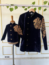 Load image into Gallery viewer, BT2129 Regal Father-Son Lion Embroidered Party Wear Set 🦁✨