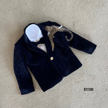 Load image into Gallery viewer, BT2300 🦣 Royal Tusker Velvet Tuxedo – A Majestic Party Look for Your Prince! 👑✨