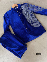 Load image into Gallery viewer, BT1990 Royal Blue Majesty: Enchanting Lion Embroidery Boys Party Wear