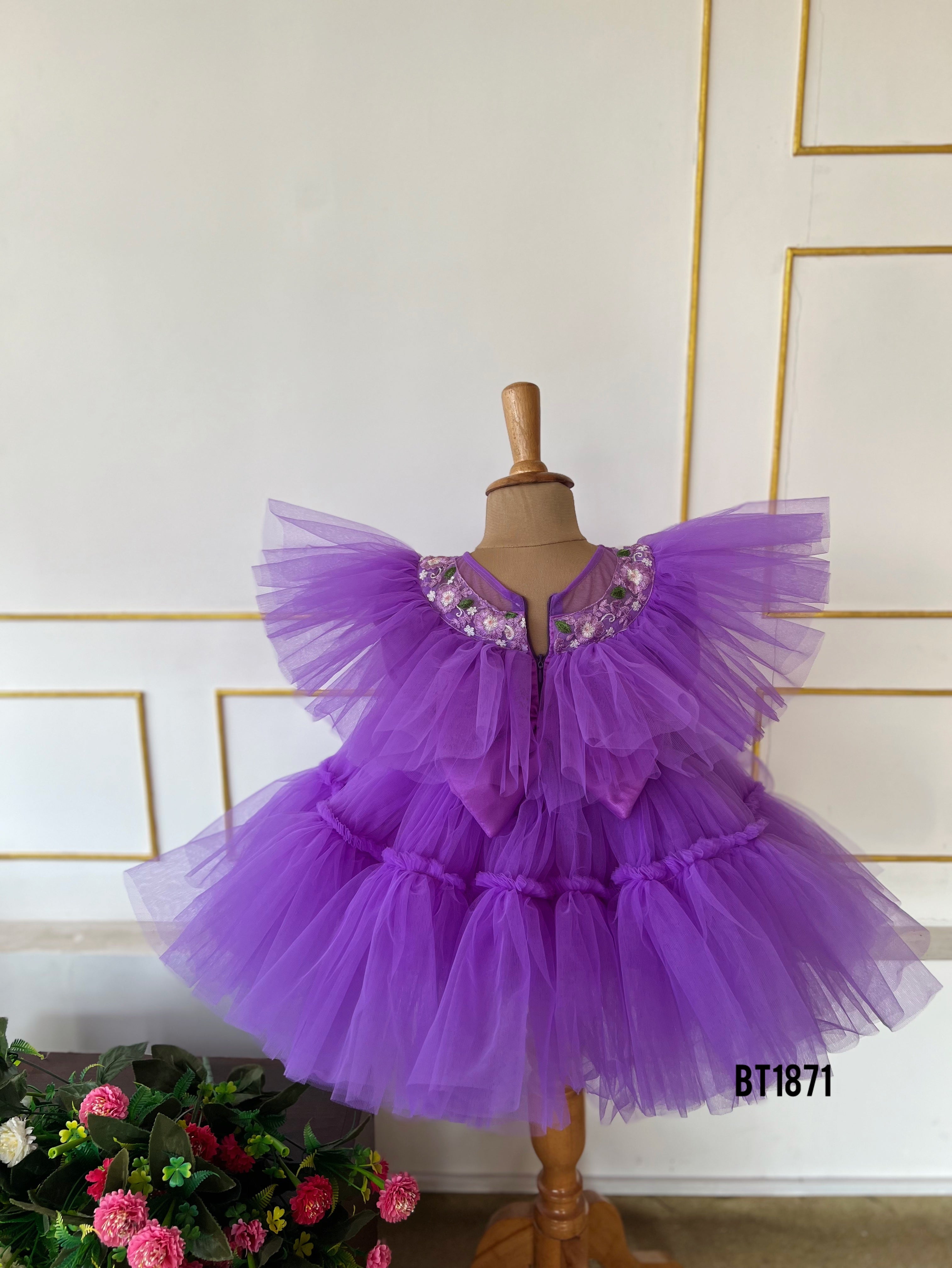 BT1871 Enchanted Lavender - Baby's Frolic Flare Dress