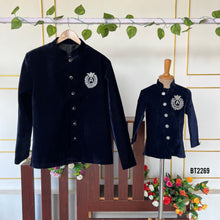 Load image into Gallery viewer, BT2269 Royal Father-Son Velvet Suit – A Timeless Duo Look for Grand Celebrations! 👨👦✨