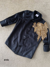 Load image into Gallery viewer, BT2152 Royal Navy Dad-Son Matching Shirts with Golden Elegance 👔✨