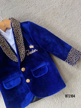 Load image into Gallery viewer, BT2104 Royal Velvet Boys Party wear Suit for Little Kings 👑💙