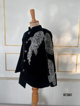 Load image into Gallery viewer, BT2067 🖤 Little Royal in Eagle Velvet Charm Party Wear For Boys 🖤