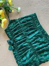 Load image into Gallery viewer, BT1624 Emerald Elegance: Chic Shimmer Dress for Tiny Trendsetters