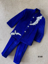 Load image into Gallery viewer, BT2165 Majestic Blue Velvet Party Wear Ensemble for Little Boys 💎👑