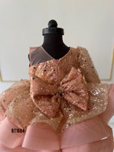 Load image into Gallery viewer, BT1684 Golden Glimmer Celebration Dress - Baby's Glamourous Debut!