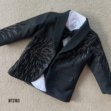 Load image into Gallery viewer, BT2163 Black Designer Party Wear Suit For Boys ✨🖤
