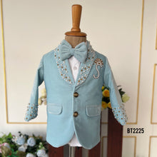 Load image into Gallery viewer, BT2225 Dashing Mint Embellished Party Wear Suit for Baby Boys 💎🎩