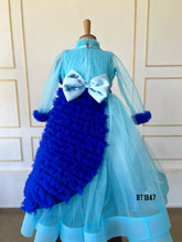 Load image into Gallery viewer, BT1847 Azure Blossom Tulle Party Dress for Little Princesses