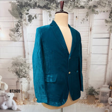 Load image into Gallery viewer, BT2609 – Teal Blue Premium Party Wear Blazer for Dad