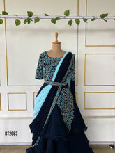 Load image into Gallery viewer, BT2083 🌊 Regal Twinning in Navy: Family Perfection for Grand Celebrations 👑