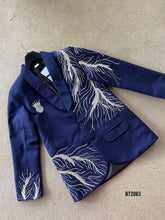 Load image into Gallery viewer, BT2083 🌌 Little Prince’s Navy Charm Party Wear Blazer For Little Boys 👑