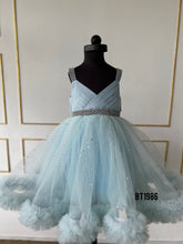 Load image into Gallery viewer, BT1986 Ice Princess: A Dreamy Blue Dress for Magical Celebrations