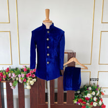 Load image into Gallery viewer, BT2312 ✨ The Royal Prince Velvet Ensemble 👑💙