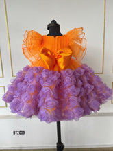 Load image into Gallery viewer, BT2009 🦋 Vibrant Orange & Purple Butterfly Dress – Perfect for Fairy-Tale Celebrations! 🧚♀️🎉