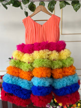 Load image into Gallery viewer, BT1560 Sunrise Sparkle Dress - A Joyful Splash of Color for Little Celebrants!
