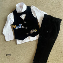 Load image into Gallery viewer, BT2252 🏎️ Vroom into Style – Classic Black Racer Suit for Little Speedsters! 🔥