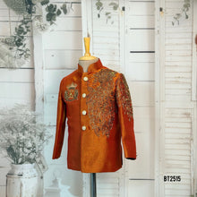 Load image into Gallery viewer, BT2515 Royal Ember Orange Embroidered Party Wear for Baby Boy
