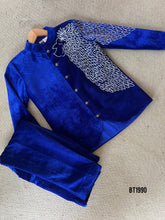 Load image into Gallery viewer, BT1990 Royal Blue Majesty: Enchanting Lion Embroidery Boys Party Wear