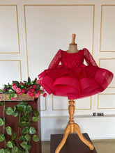 Load image into Gallery viewer, BT1865 Ruby Rhapsody: Red Sequin Enchantment Gown